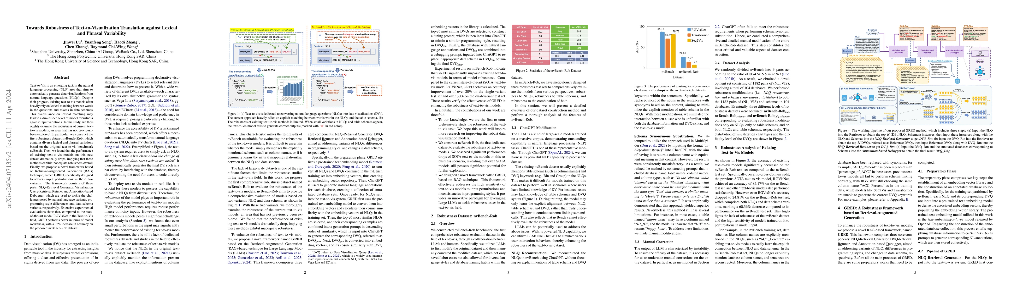 Thumbnail for Towards Robustness of Text-to-Visualization Translation against Lexical
  and Phrasal Variability