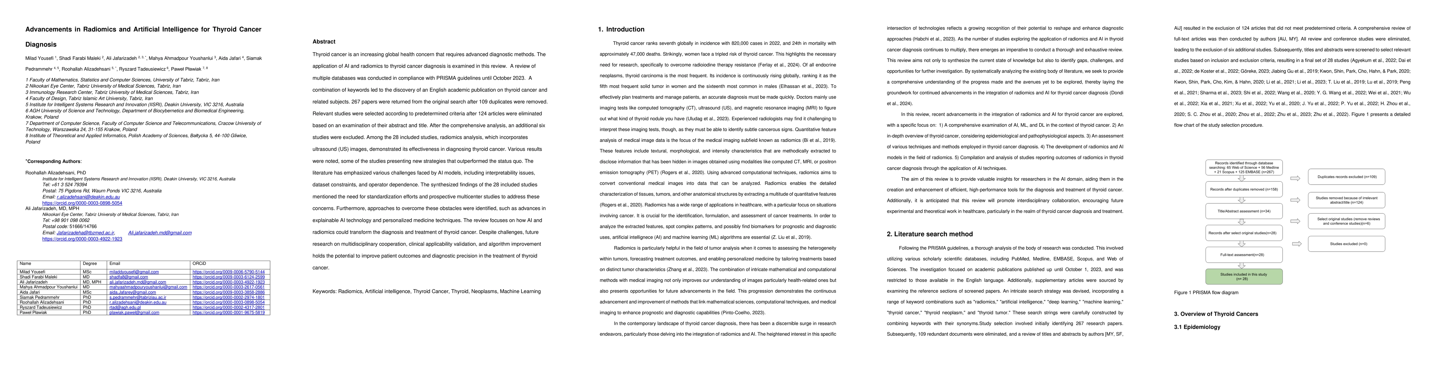 Thumbnail for Advancements in Radiomics and Artificial Intelligence for Thyroid Cancer
  Diagnosis