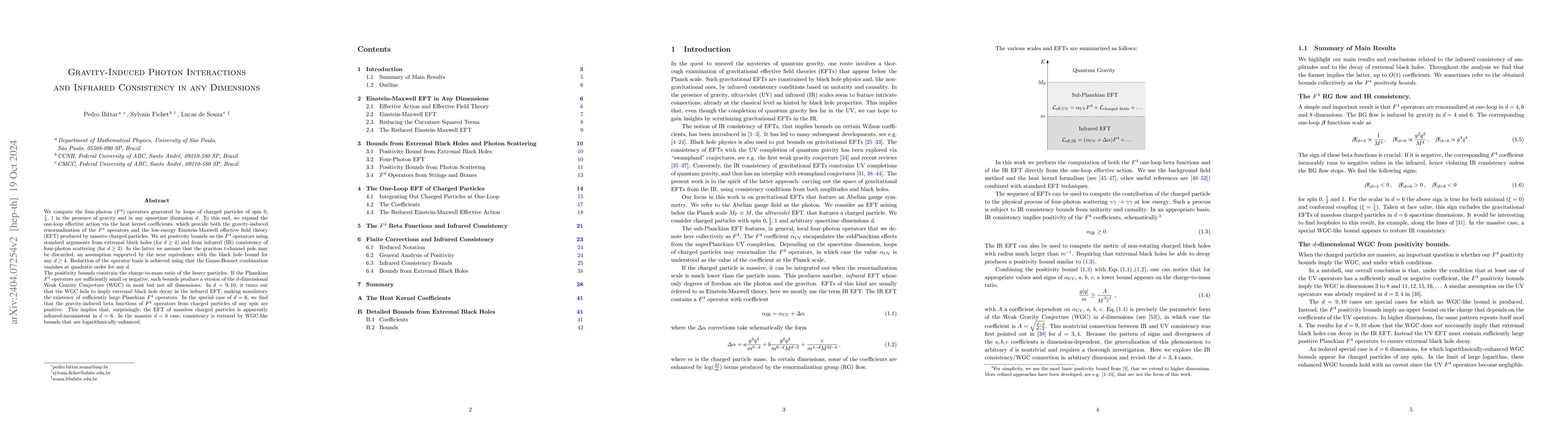 Thumbnail for Gravity-Induced Photon Interactions and Infrared Consistency in any
  Dimensions