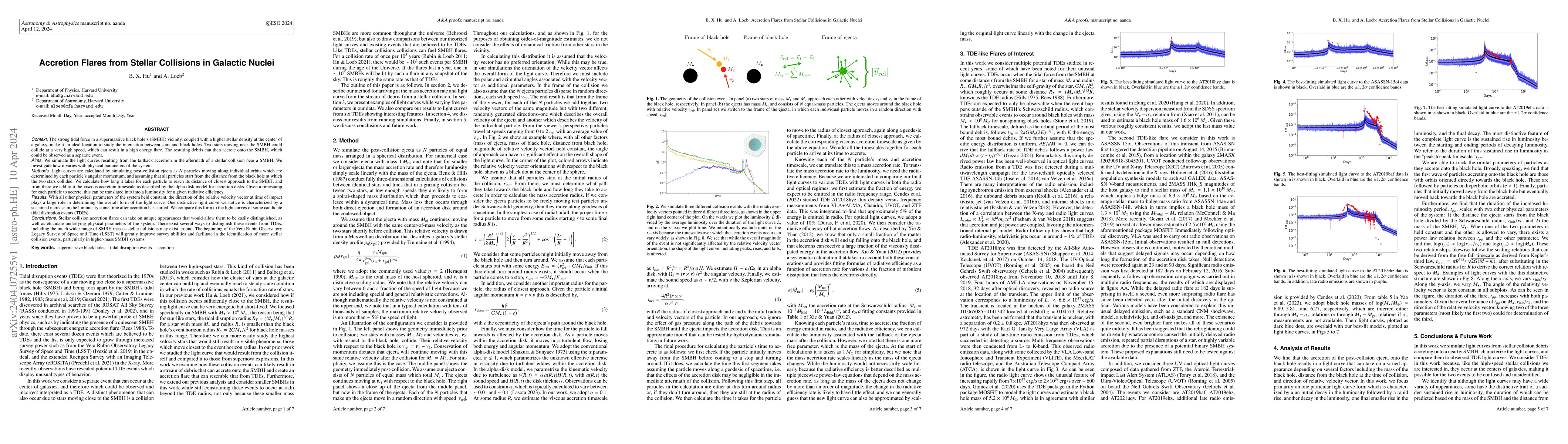 Thumbnail for Accretion Flares from Stellar Collisions in Galactic Nuclei