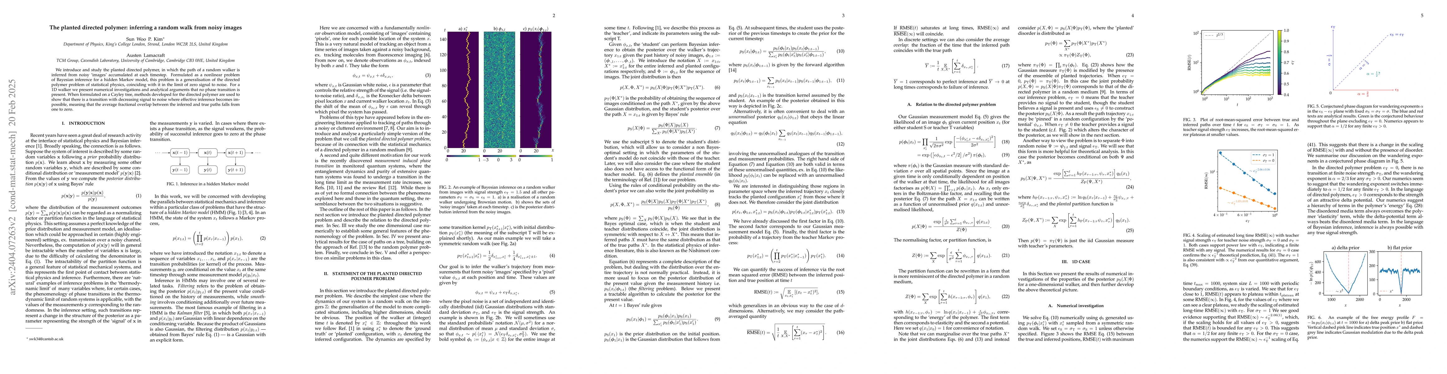 Thumbnail for The planted directed polymer: inferring a random walk from noisy images