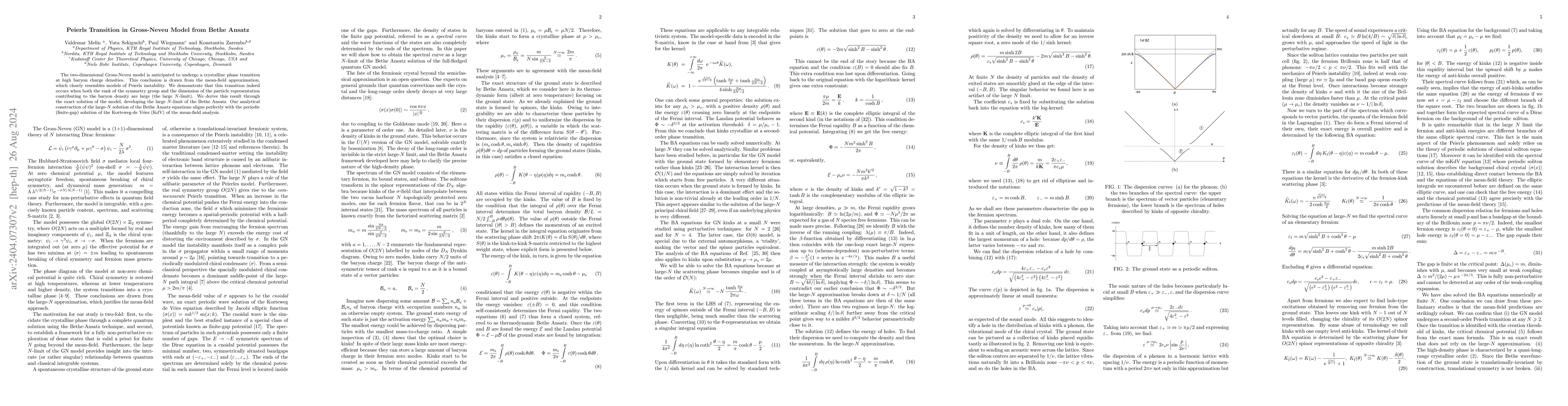 Thumbnail for Peierls Transition in Gross-Neveu Model from Bethe Ansatz
