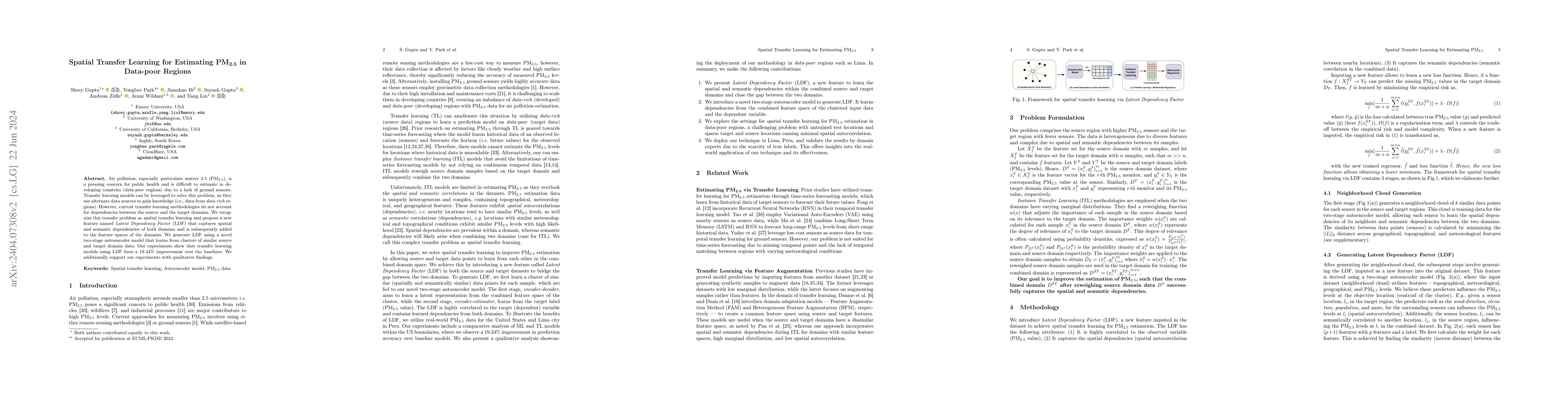 Thumbnail for Spatial Transfer Learning for Estimating PM2.5 in Data-poor Regions