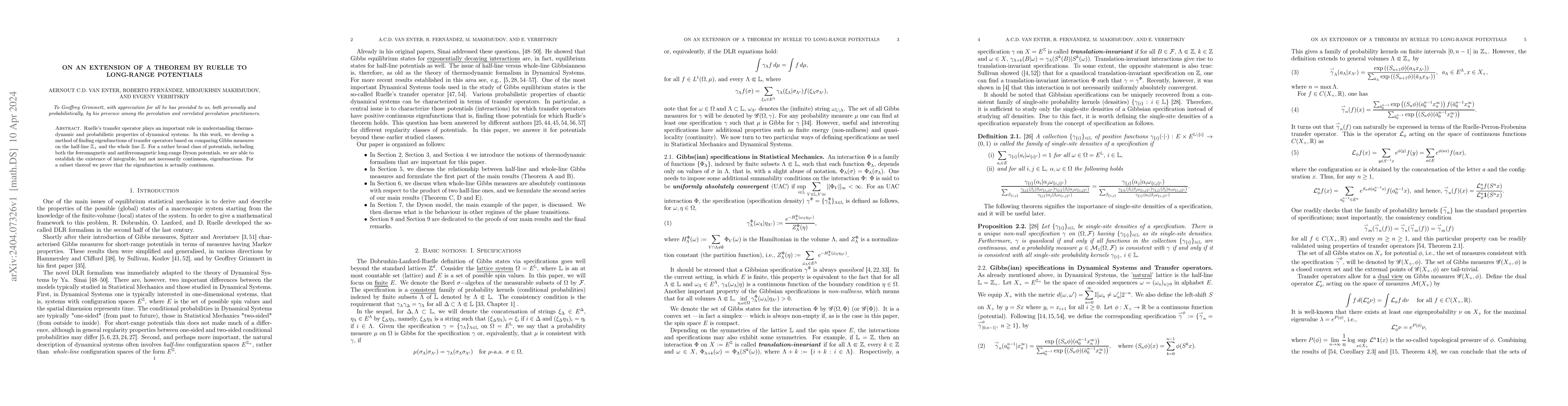 Thumbnail for On an extension of a theorem by Ruelle to long-range potentials