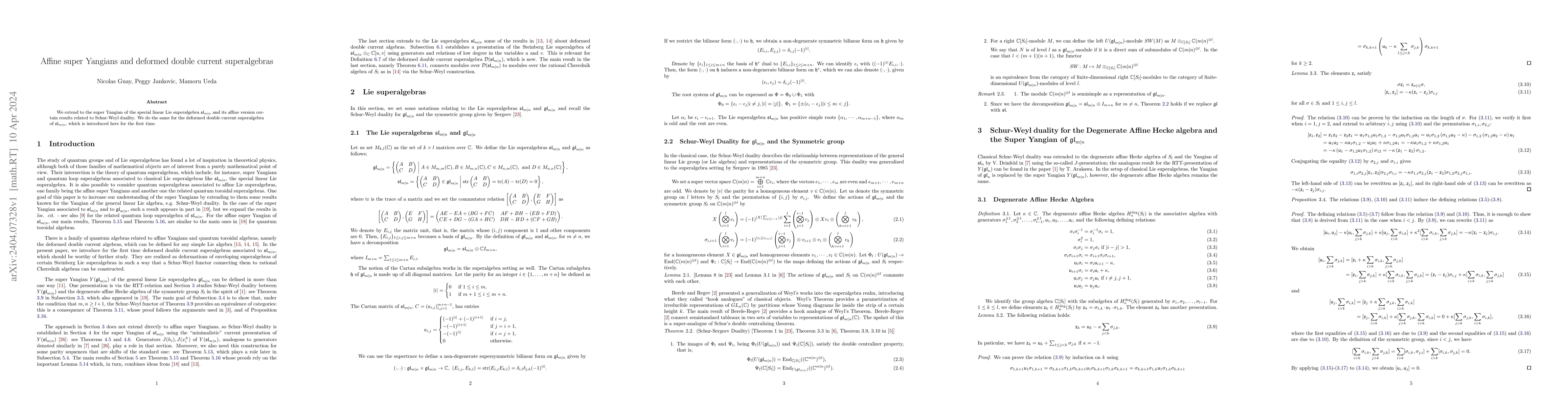 Thumbnail for Affine super Yangians and deformed double current superalgebras