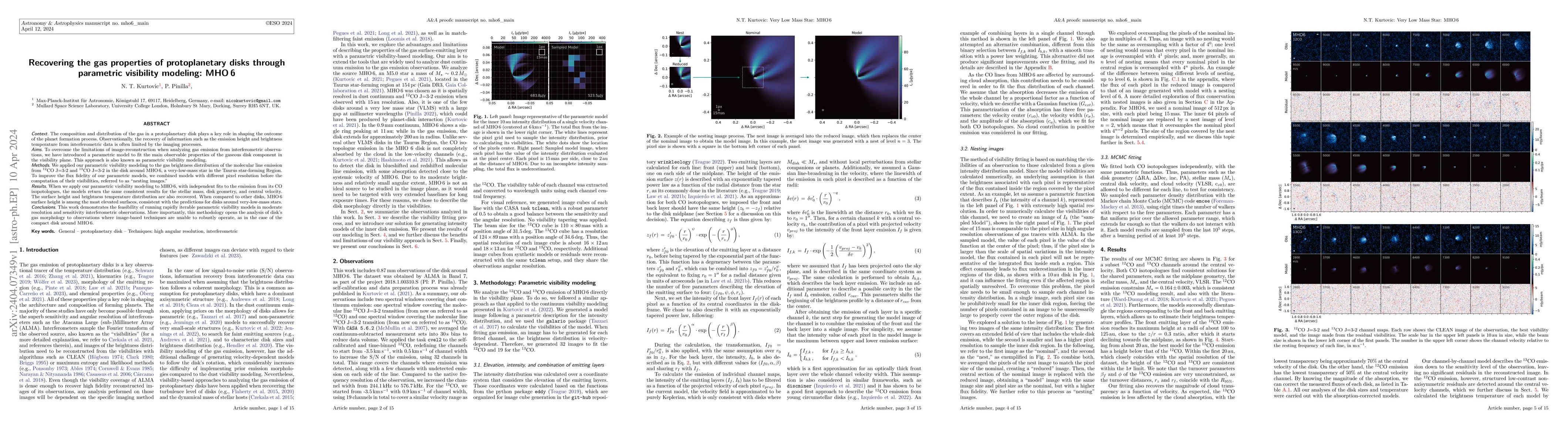 Thumbnail for Recovering the gas properties of protoplanetary disks through parametric
  visibility modeling: MHO 6