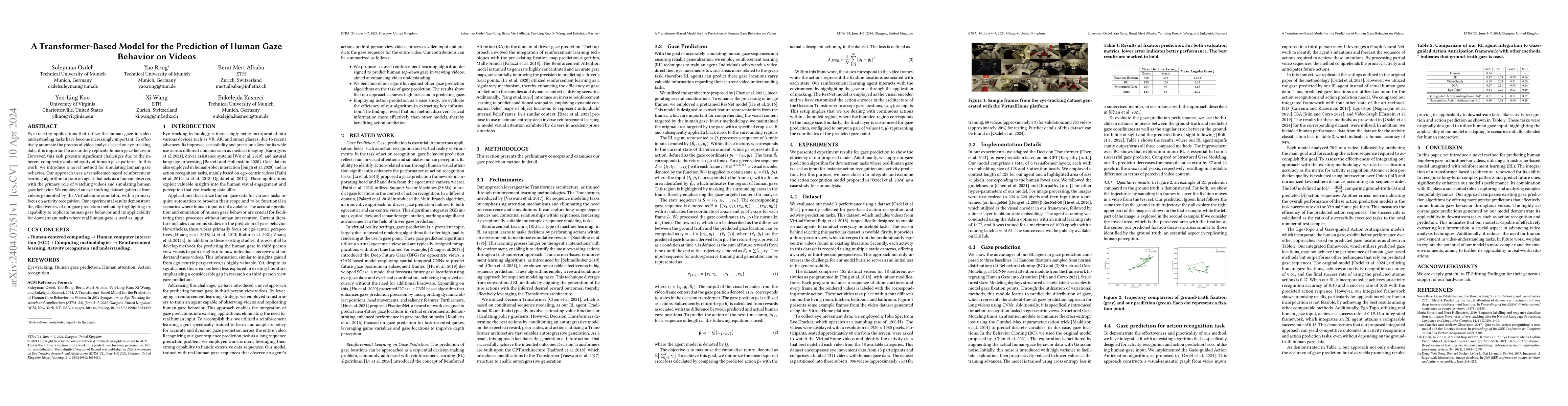 Thumbnail for A Transformer-Based Model for the Prediction of Human Gaze Behavior on
  Videos