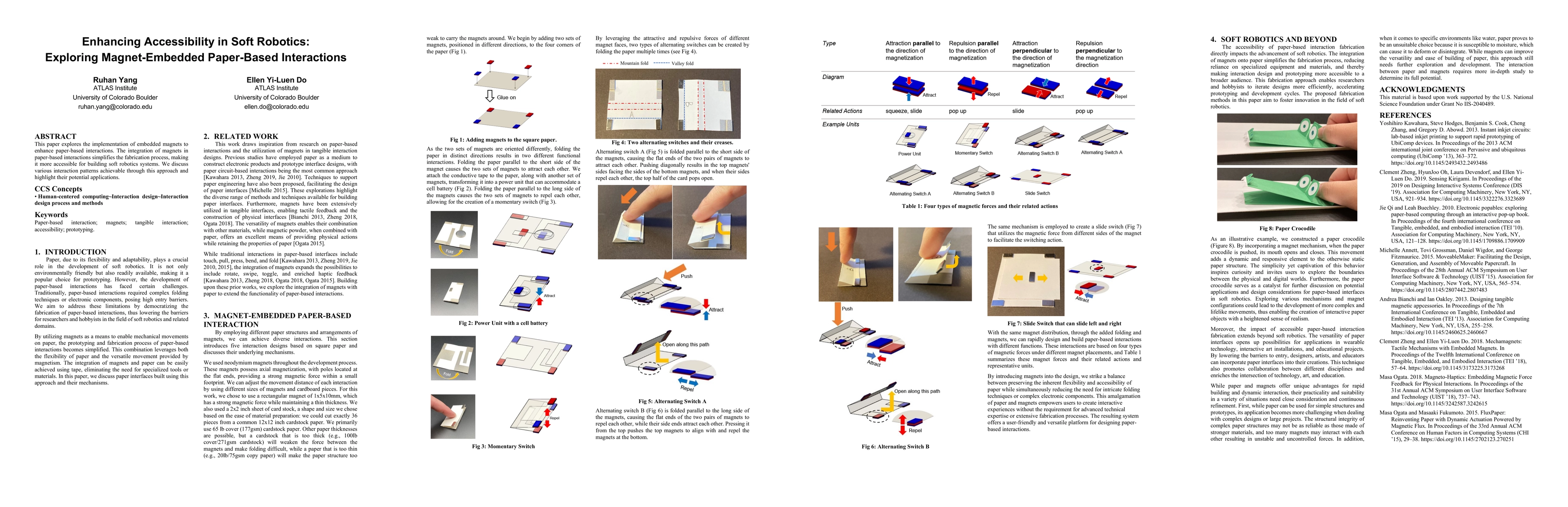 Thumbnail for Enhancing Accessibility in Soft Robotics: Exploring Magnet-Embedded
  Paper-Based Interactions