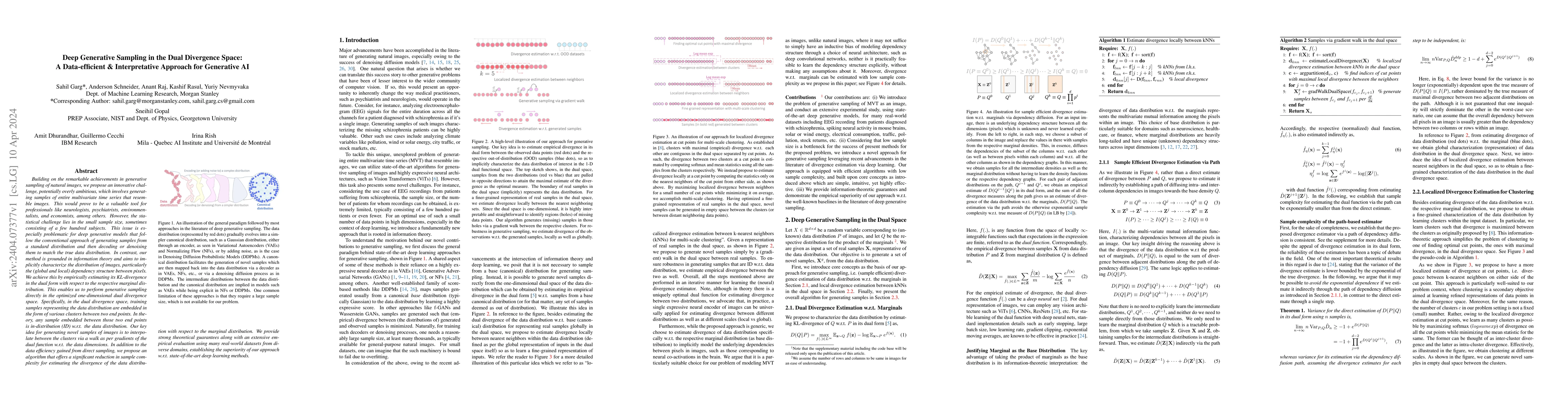 Thumbnail for Deep Generative Sampling in the Dual Divergence Space: A Data-efficient
  & Interpretative Approach for Generative AI