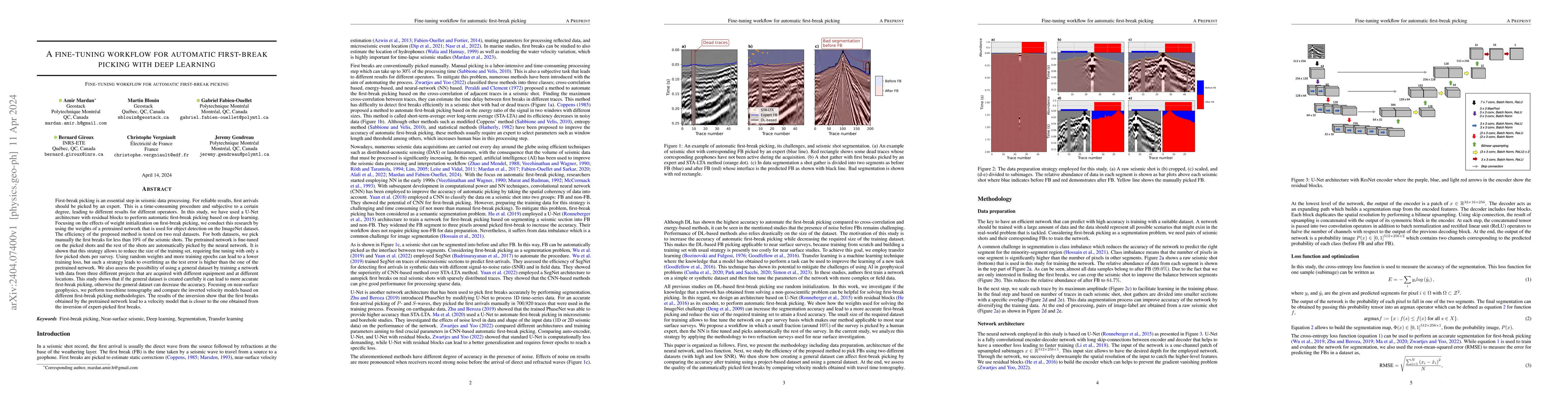 Thumbnail for A fine-tuning workflow for automatic first-break picking with deep
  learning