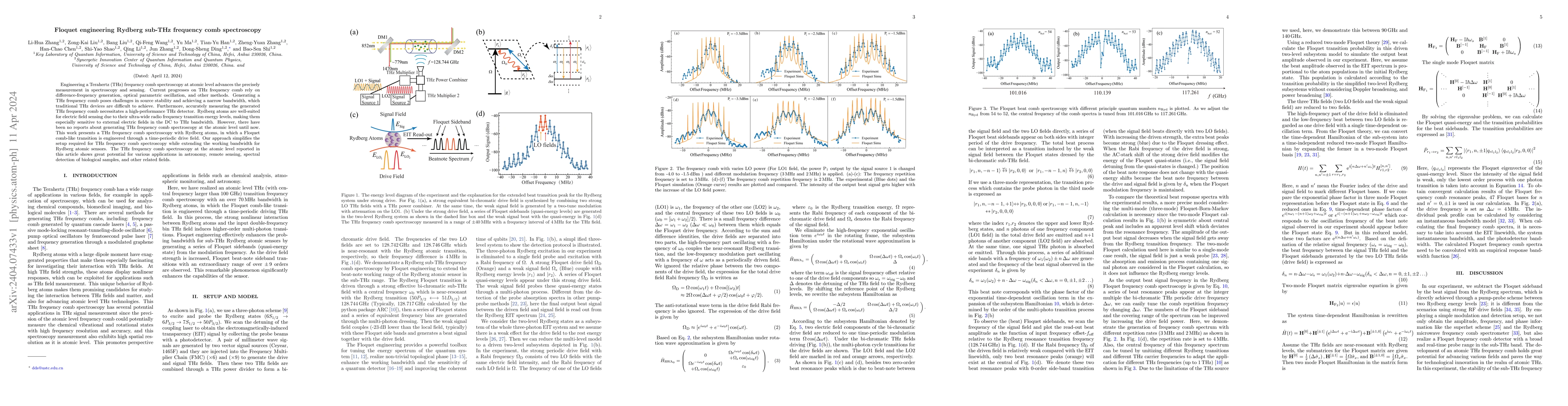 Thumbnail for Floquet engineering Rydberg sub-THz frequency comb spectroscopy