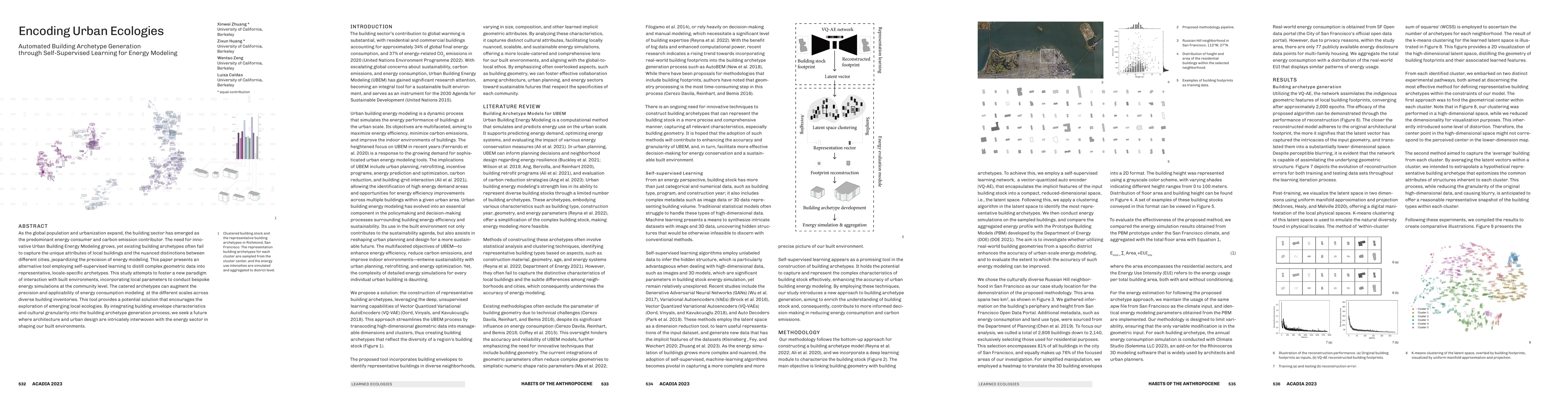 Thumbnail for Encoding Urban Ecologies: Automated Building Archetype Generation
  through Self-Supervised Learning for Energy Modeling