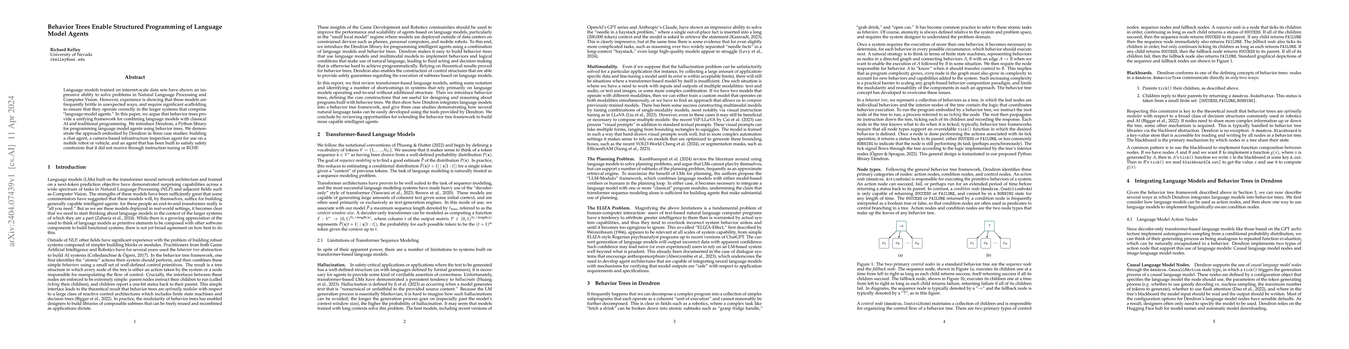 Thumbnail for Behavior Trees Enable Structured Programming of Language Model Agents