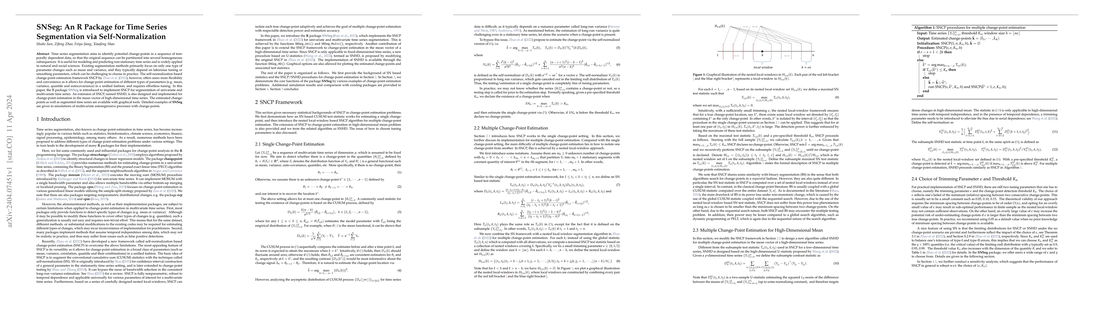 Thumbnail for SNSeg: An R Package for Time Series Segmentation via Self-Normalization