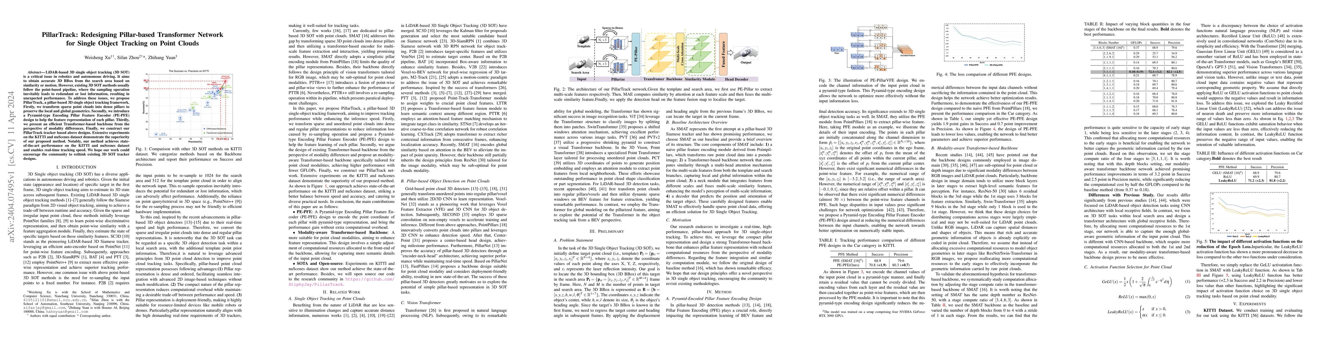 Thumbnail for PillarTrack: Redesigning Pillar-based Transformer Network for Single
  Object Tracking on Point Clouds