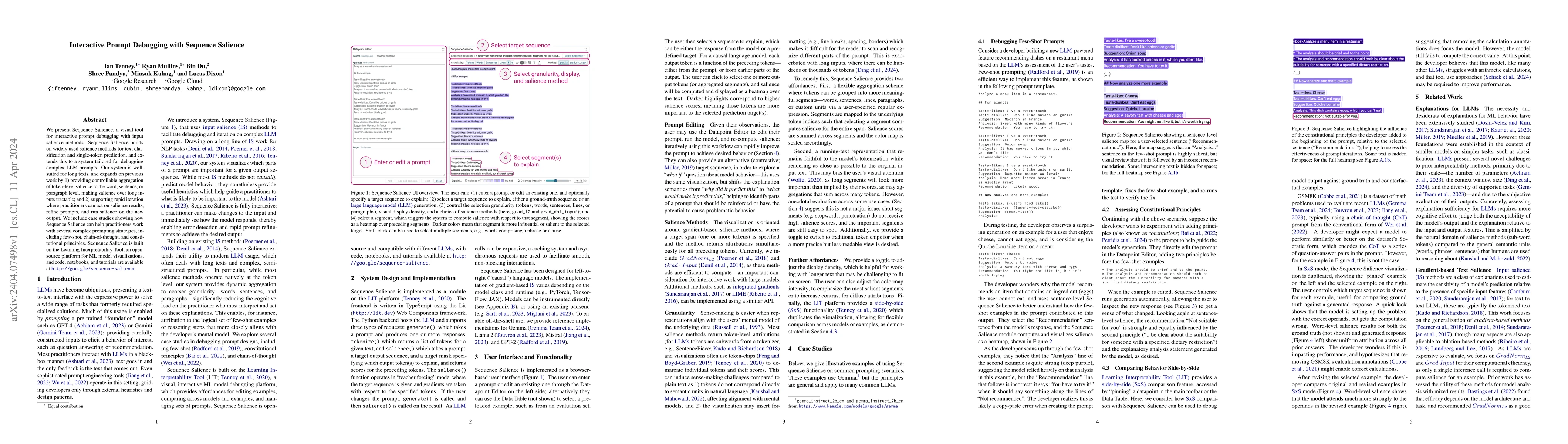Thumbnail for Interactive Prompt Debugging with Sequence Salience