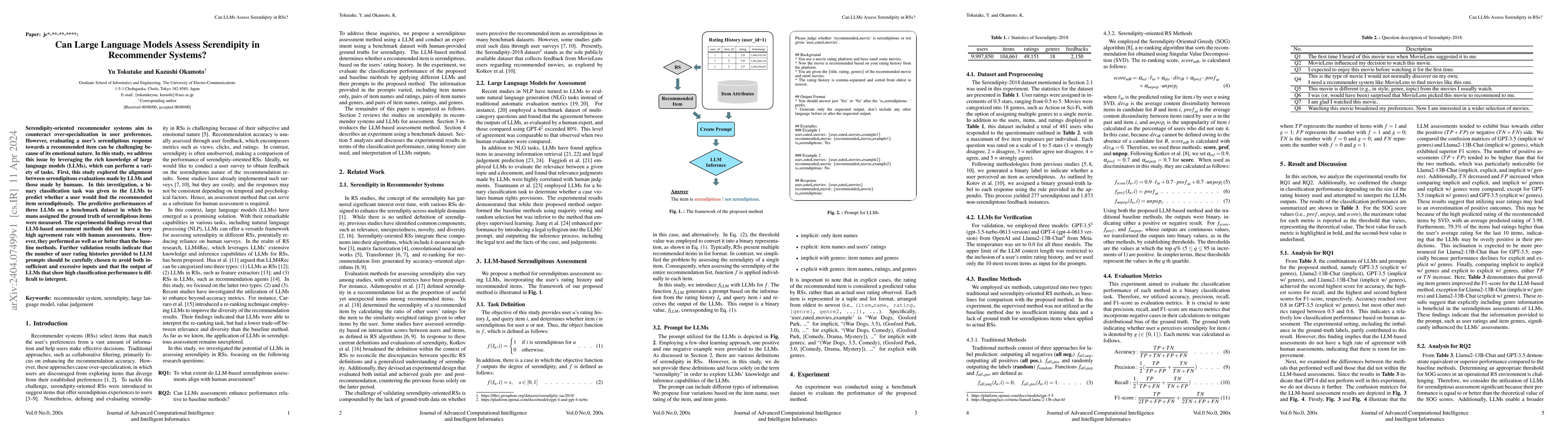 Thumbnail for Can Large Language Models Assess Serendipity in Recommender Systems?