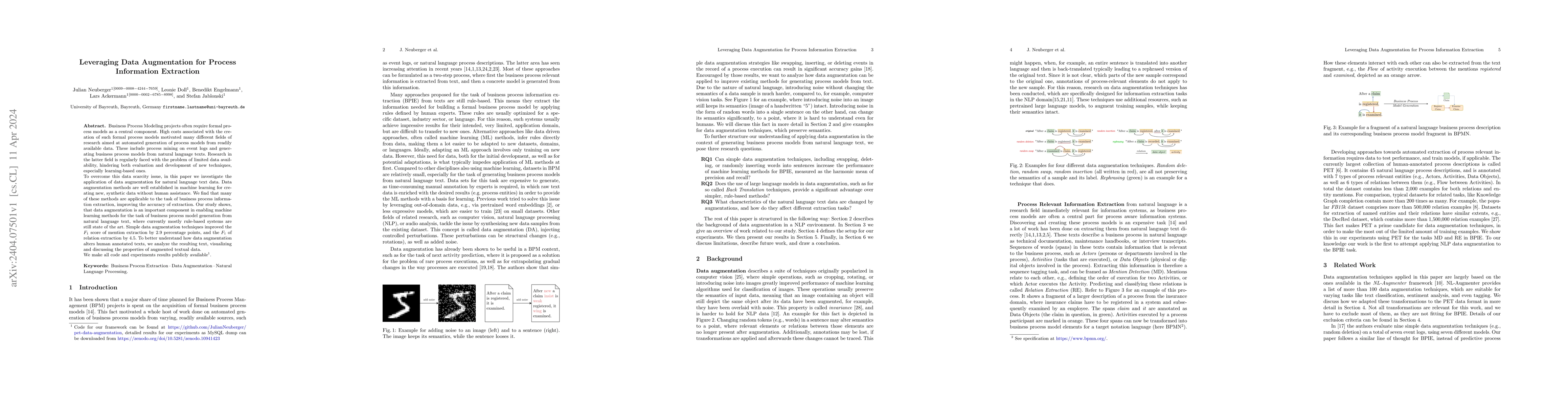 Thumbnail for Leveraging Data Augmentation for Process Information Extraction
