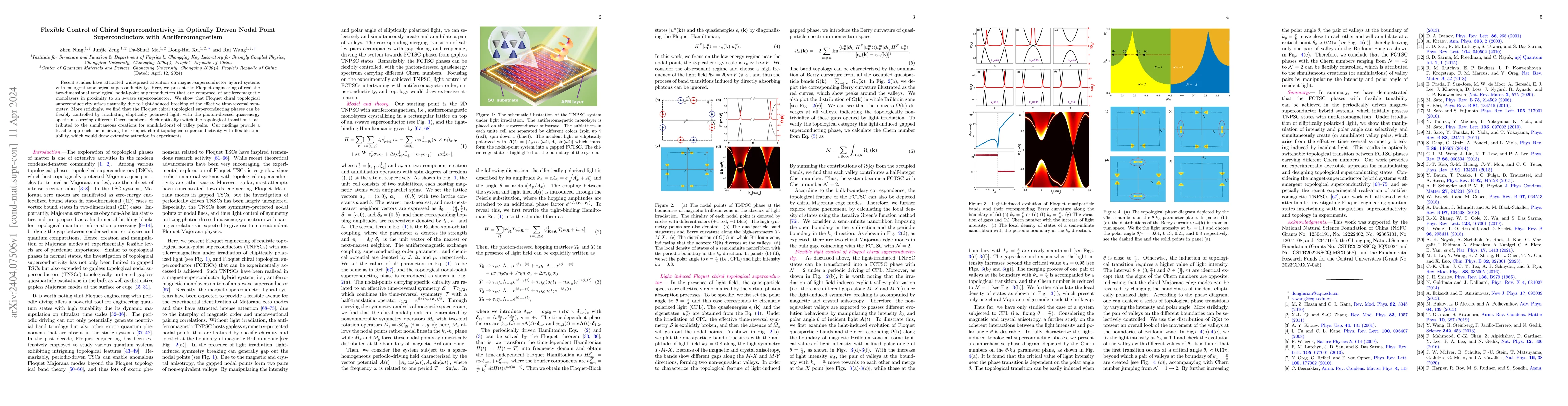 Thumbnail for Flexible Control of Chiral Superconductivity in Optically Driven Nodal
  Point Superconductors with Antiferromagnetism