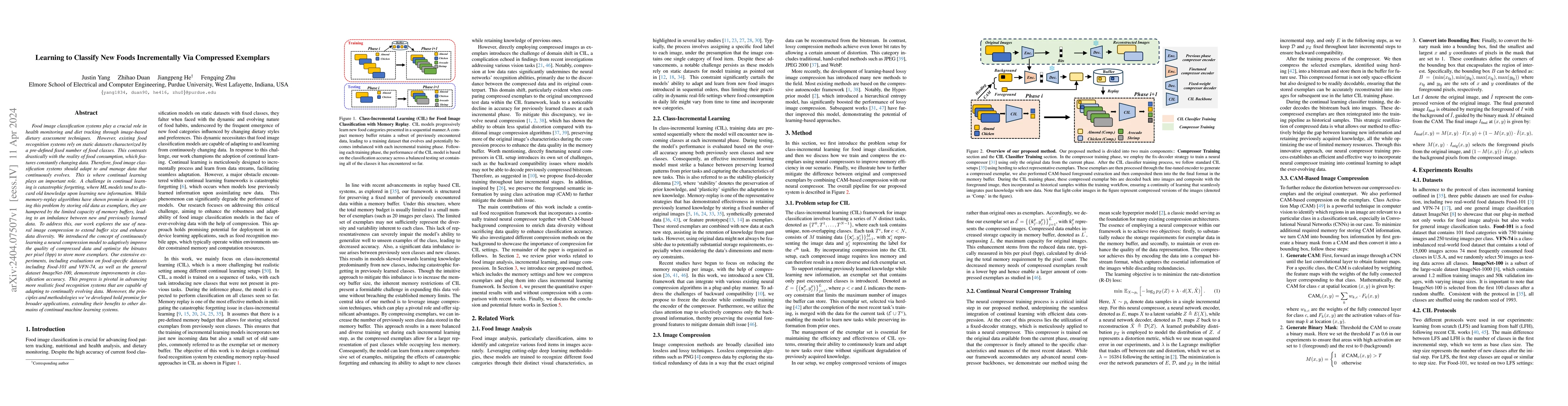 Thumbnail for Learning to Classify New Foods Incrementally Via Compressed Exemplars