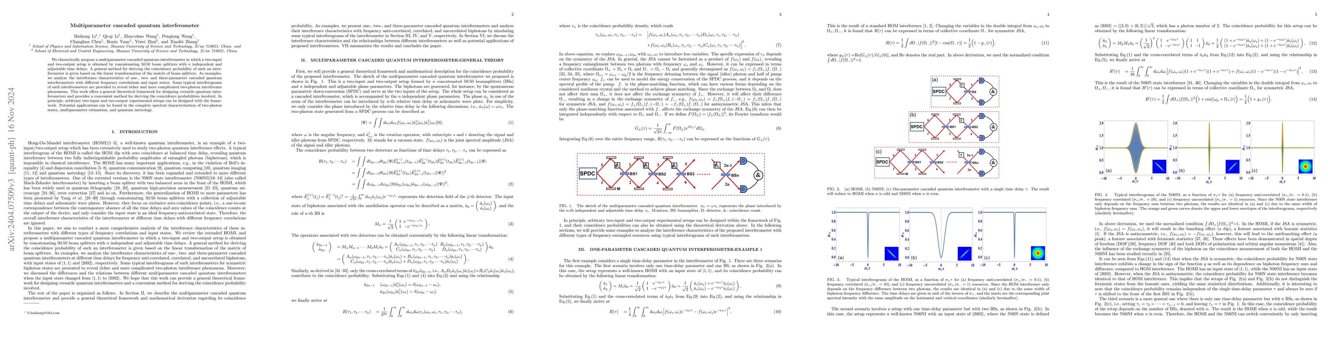 Thumbnail for Multiparameter cascaded quantum interferometer
