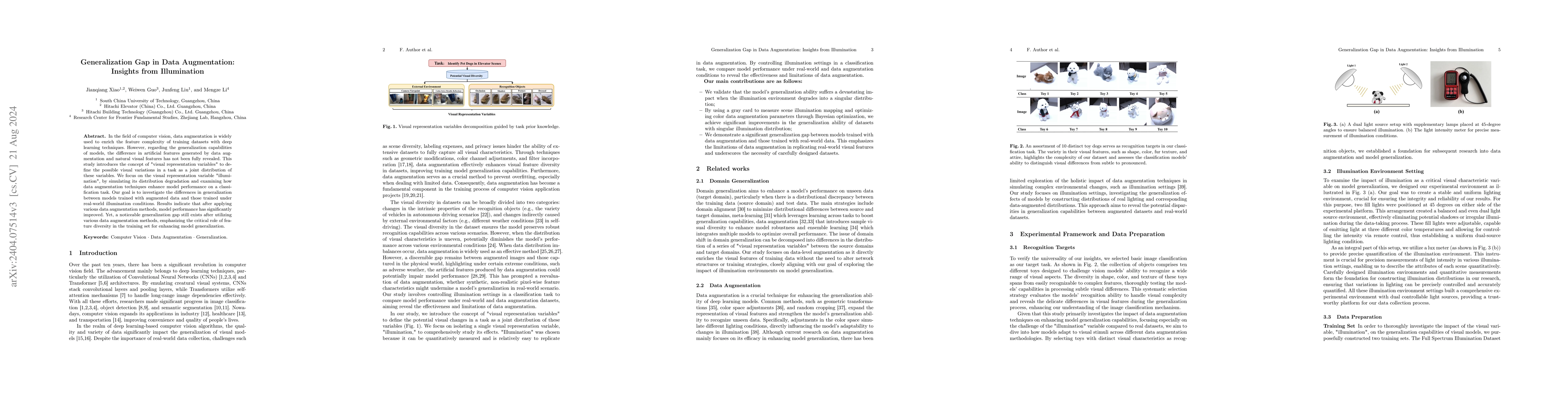 Thumbnail for Generalization Gap in Data Augmentation: Insights from Illumination