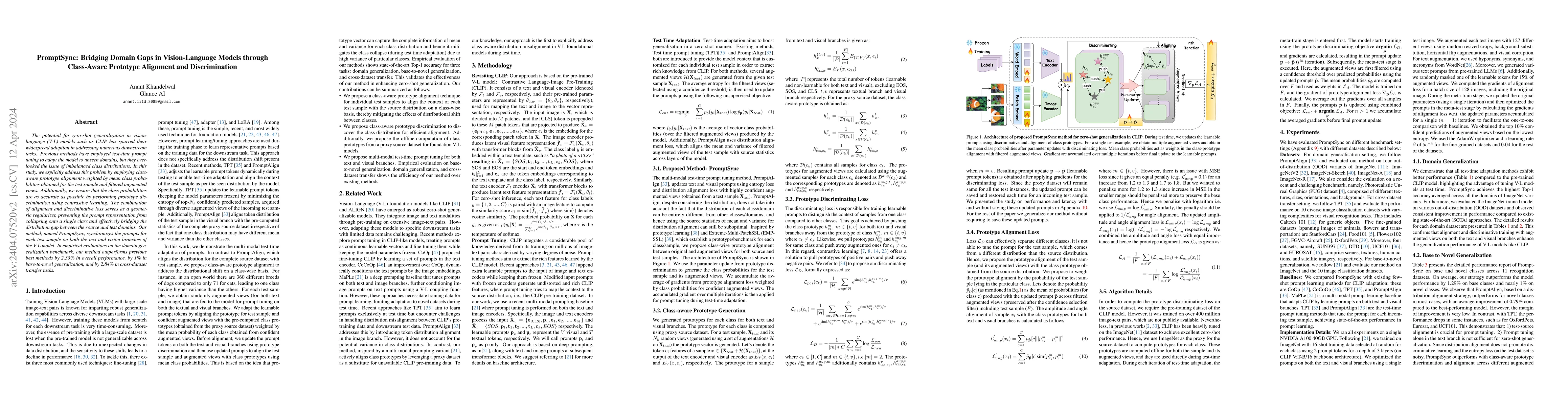 Thumbnail for PromptSync: Bridging Domain Gaps in Vision-Language Models through
  Class-Aware Prototype Alignment and Discrimination