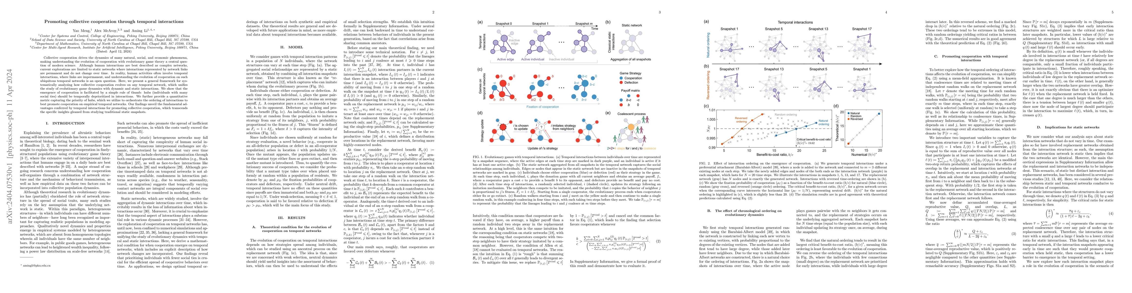 Thumbnail for Promoting collective cooperation through temporal interactions