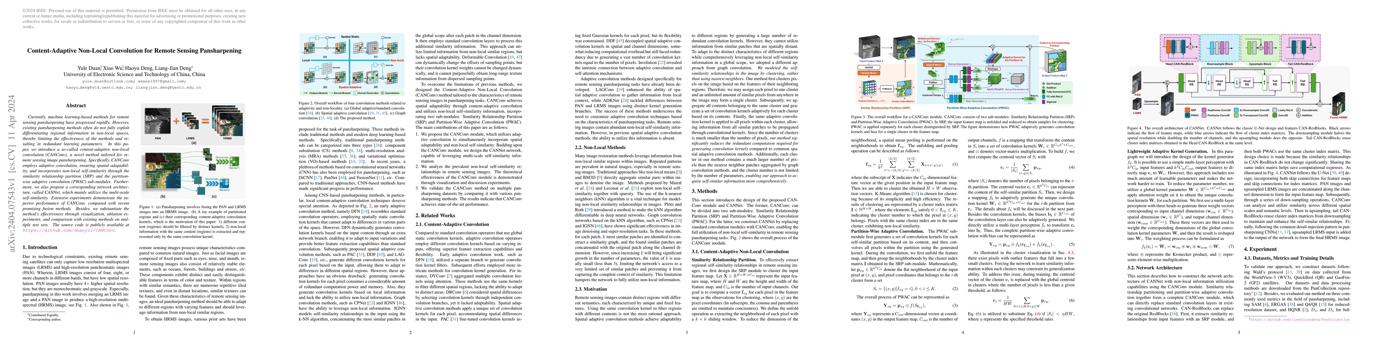 Thumbnail for Content-Adaptive Non-Local Convolution for Remote Sensing Pansharpening