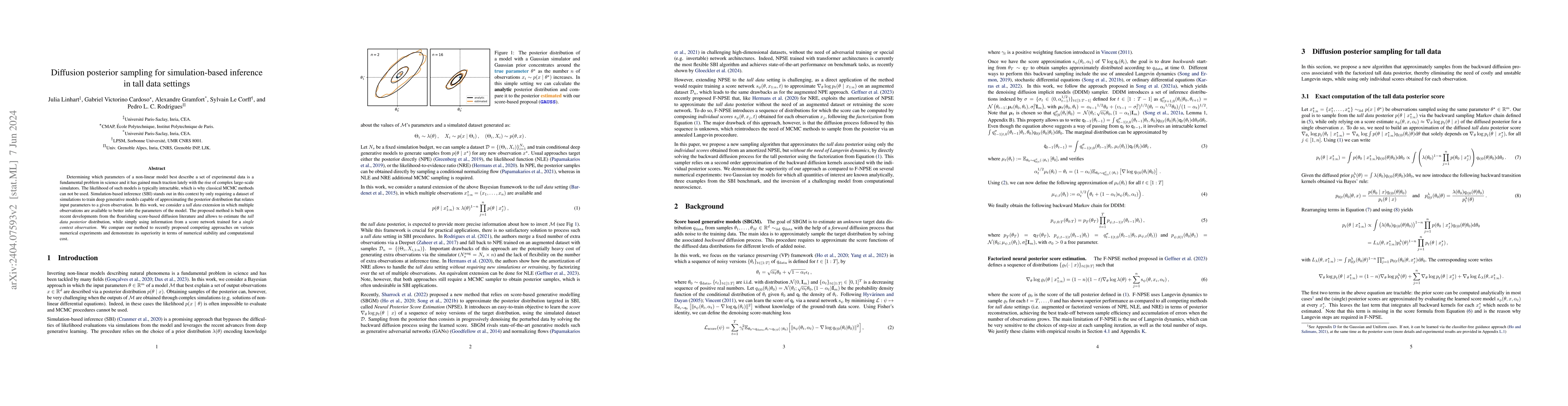 Thumbnail for Diffusion posterior sampling for simulation-based inference in tall data
  settings