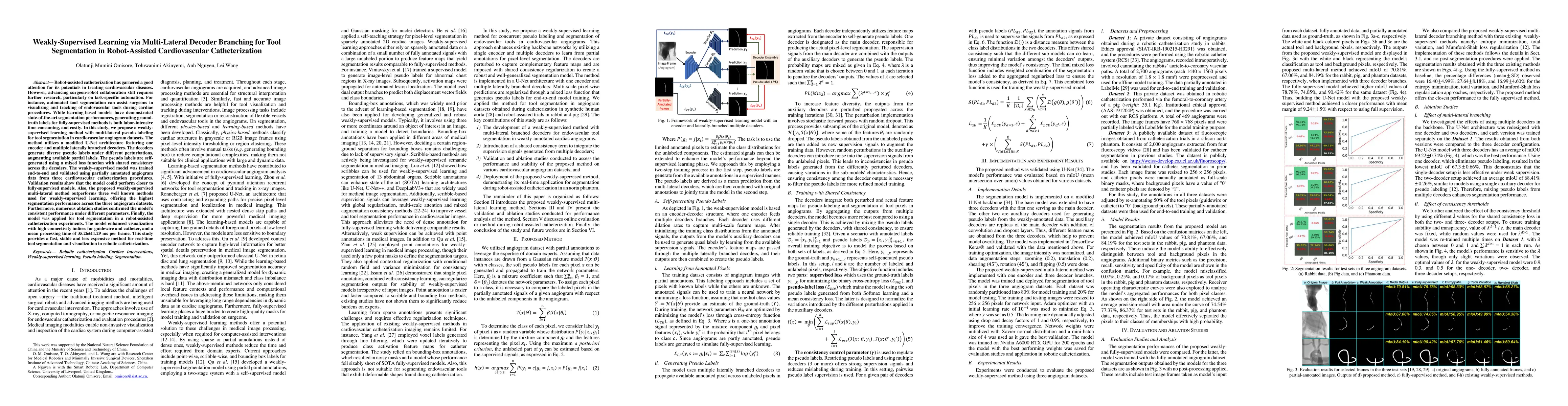 Thumbnail for Weakly-Supervised Learning via Multi-Lateral Decoder Branching for
  Guidewire Segmentation in Robot-Assisted Cardiovascular Catheterization