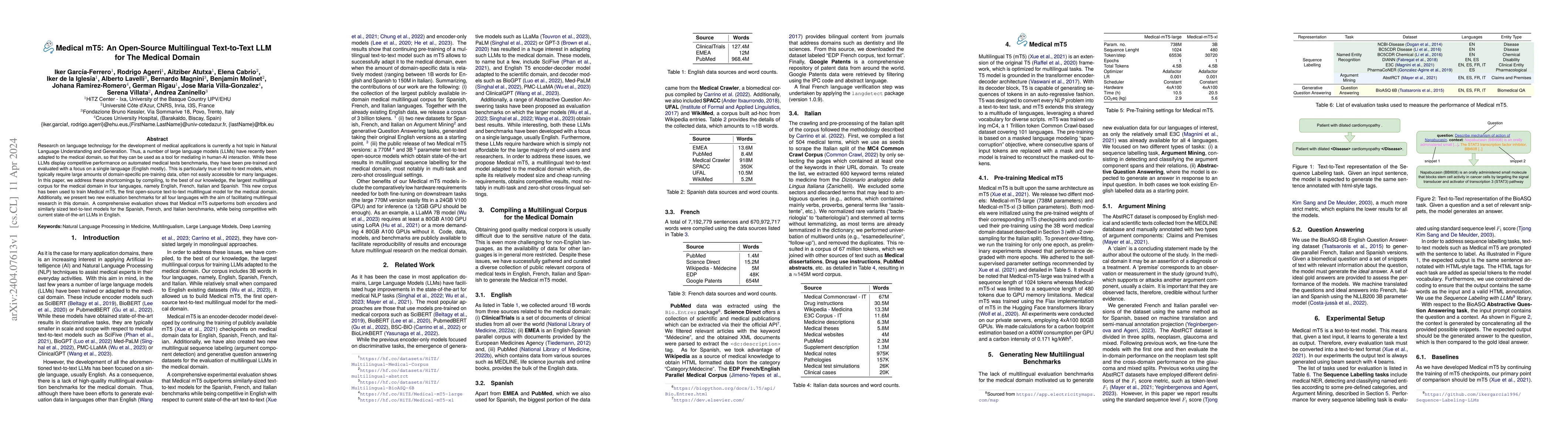 Thumbnail for Medical mT5: An Open-Source Multilingual Text-to-Text LLM for The
  Medical Domain