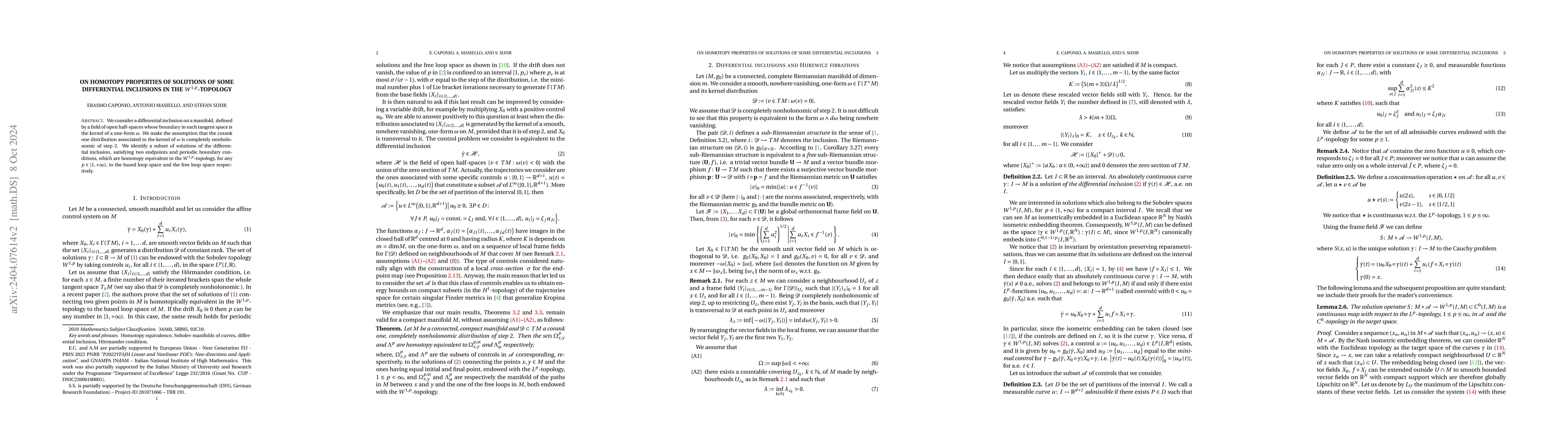 Thumbnail for On homotopy properties of solutions of some differential inclusions in
  the $W^{1,p}$-topology