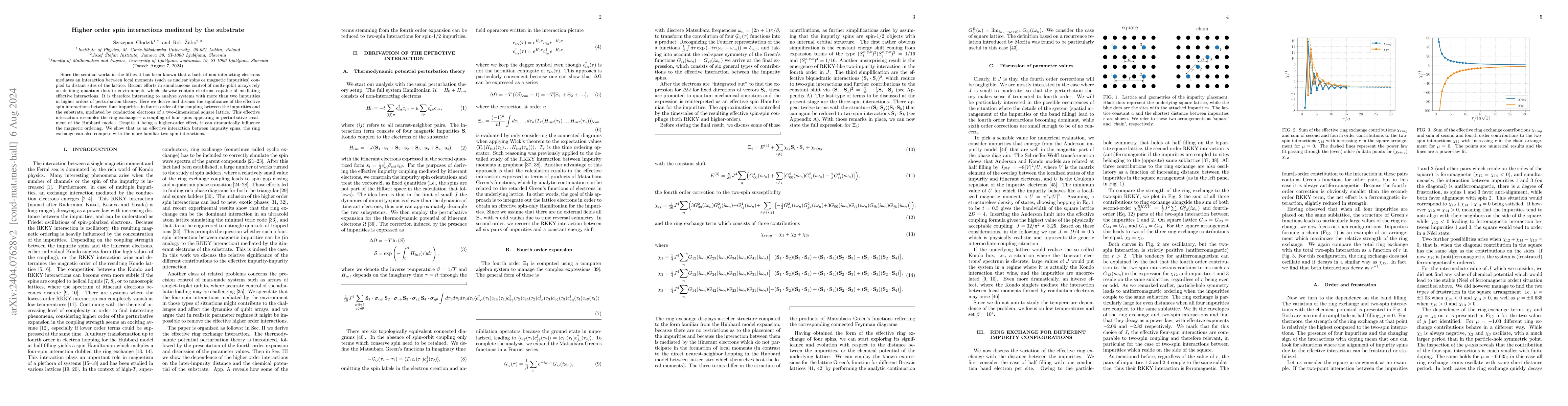 Thumbnail for Higher order spin interactions mediated by the substrate