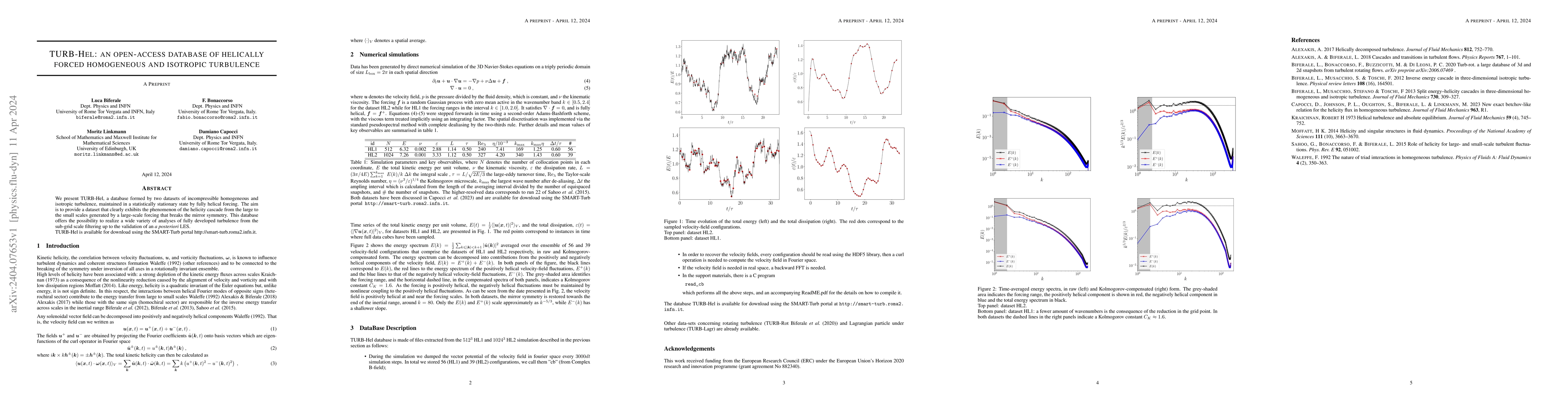 Thumbnail for TURB-Hel: an open-access database of helically forced homogeneous and
  isotropic turbulence