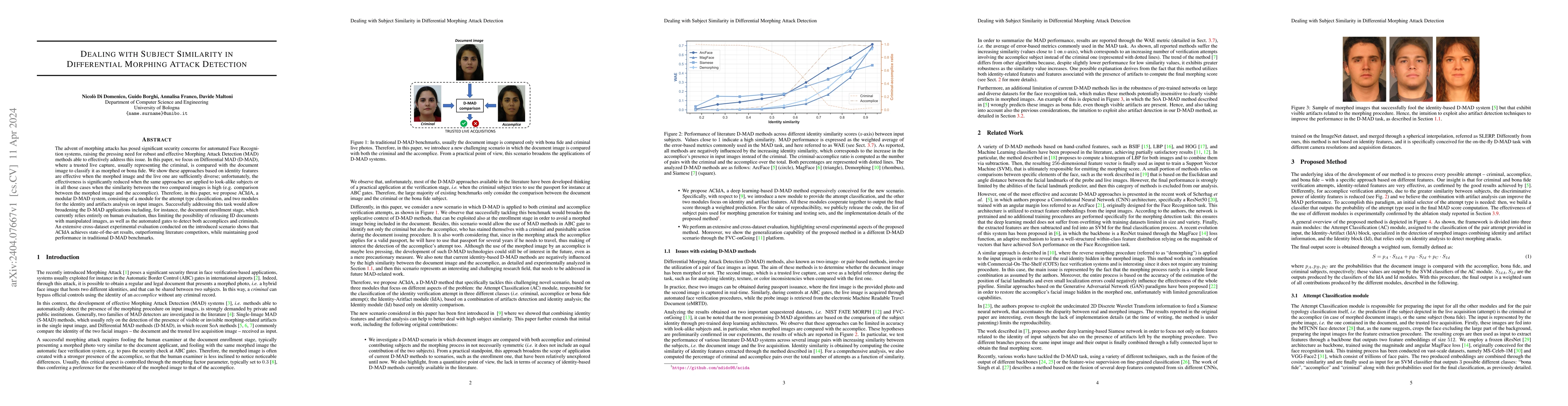 Thumbnail for Dealing with Subject Similarity in Differential Morphing Attack
  Detection