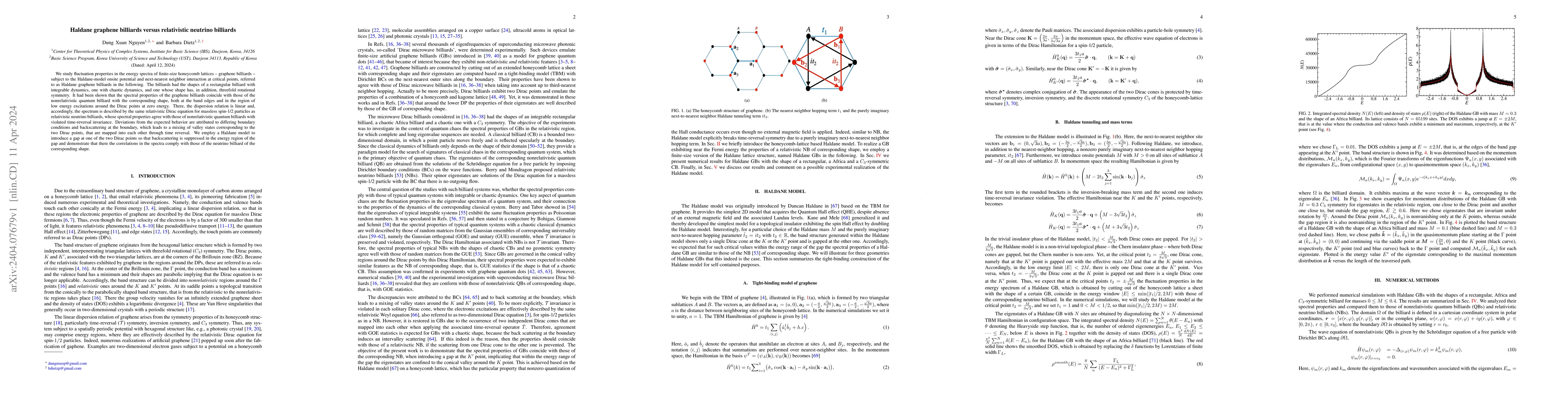 Thumbnail for Haldane graphene billiards versus relativistic neutrino billiards