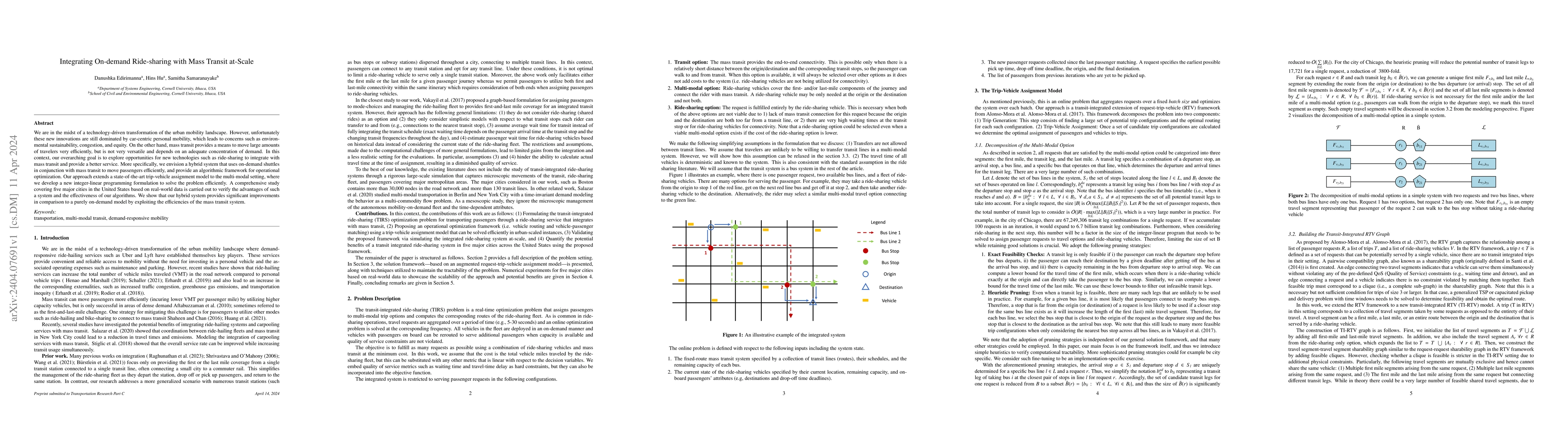 Thumbnail for Integrating On-demand Ride-sharing with Mass Transit at-Scale