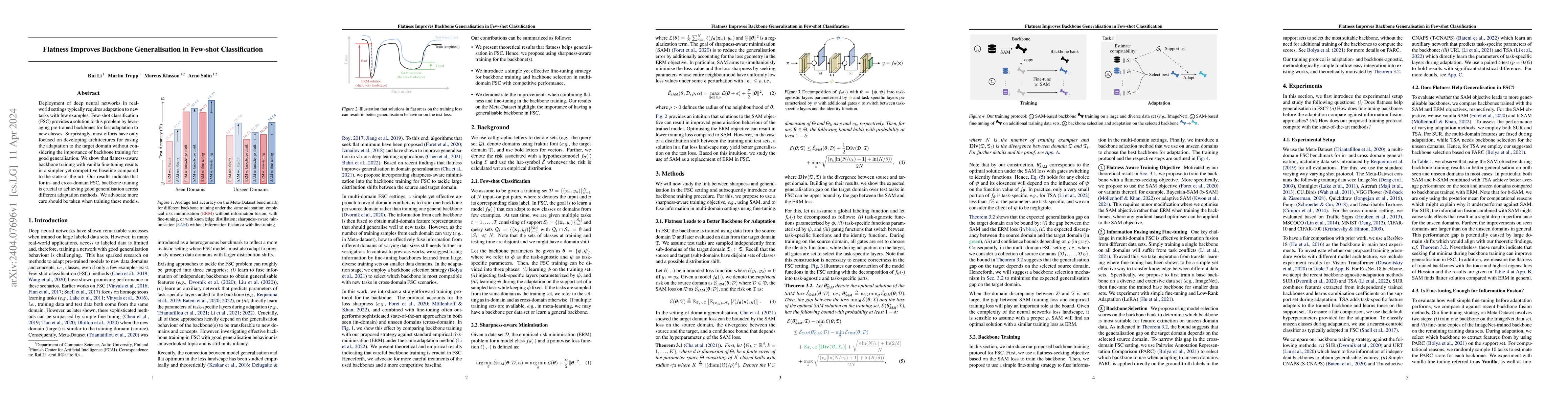 Thumbnail for Flatness Improves Backbone Generalisation in Few-shot Classification