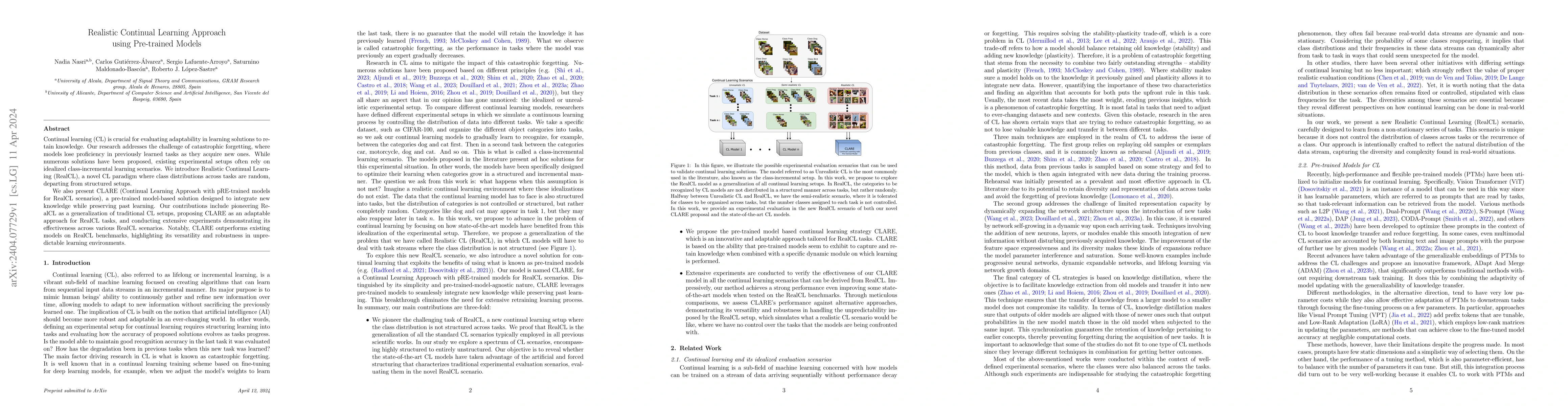 Thumbnail for Realistic Continual Learning Approach using Pre-trained Models