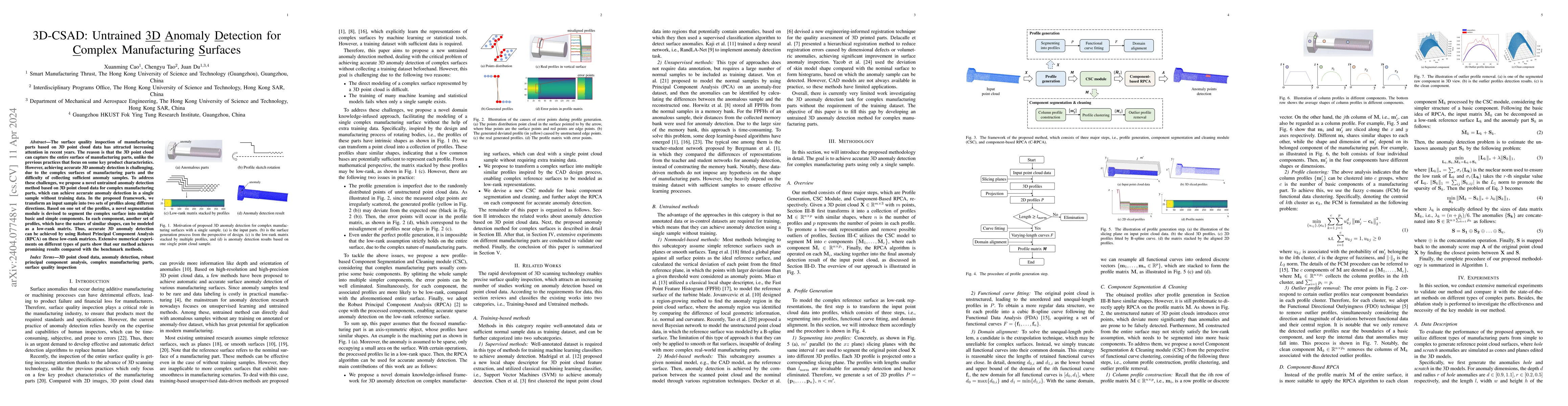 Thumbnail for 3D-CSAD: Untrained 3D Anomaly Detection for Complex Manufacturing
  Surfaces