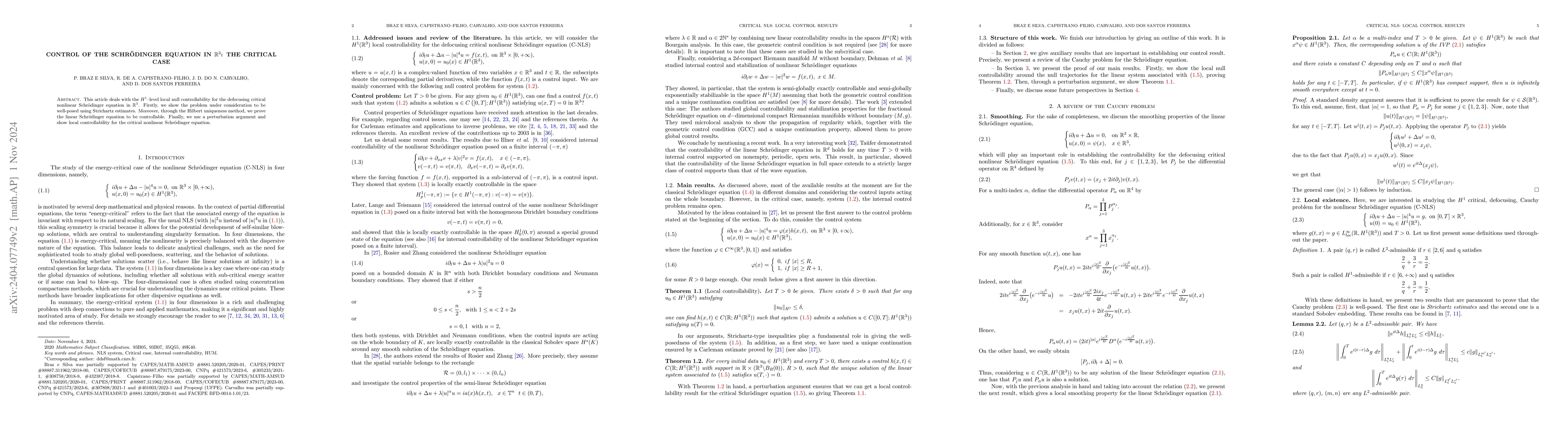 Thumbnail for Control of the Schr\"{o}dinger equation in $\mathbb{R}^3$: The critical
  case
