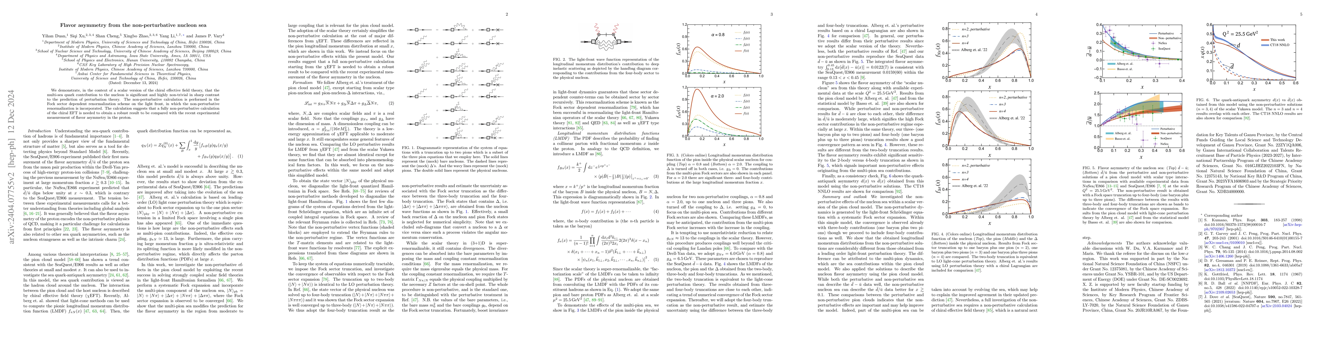 Thumbnail for Flavor asymmetry from the non-perturbative nucleon sea