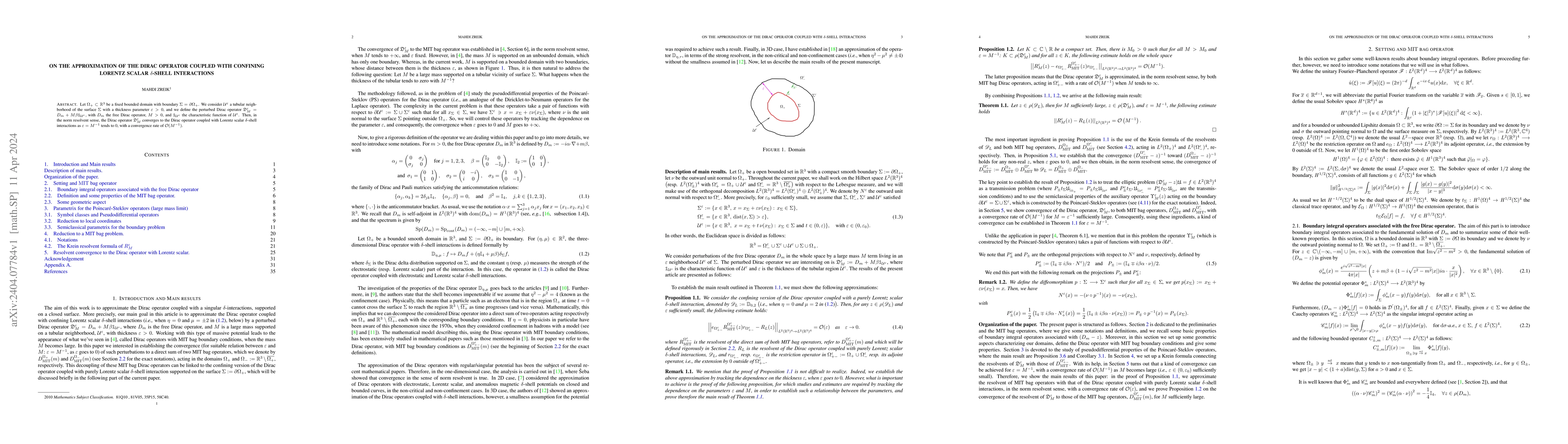 Thumbnail for On the approximation of the Dirac operator coupled with confining
  Lorentz scalar $\delta$-shell interactions