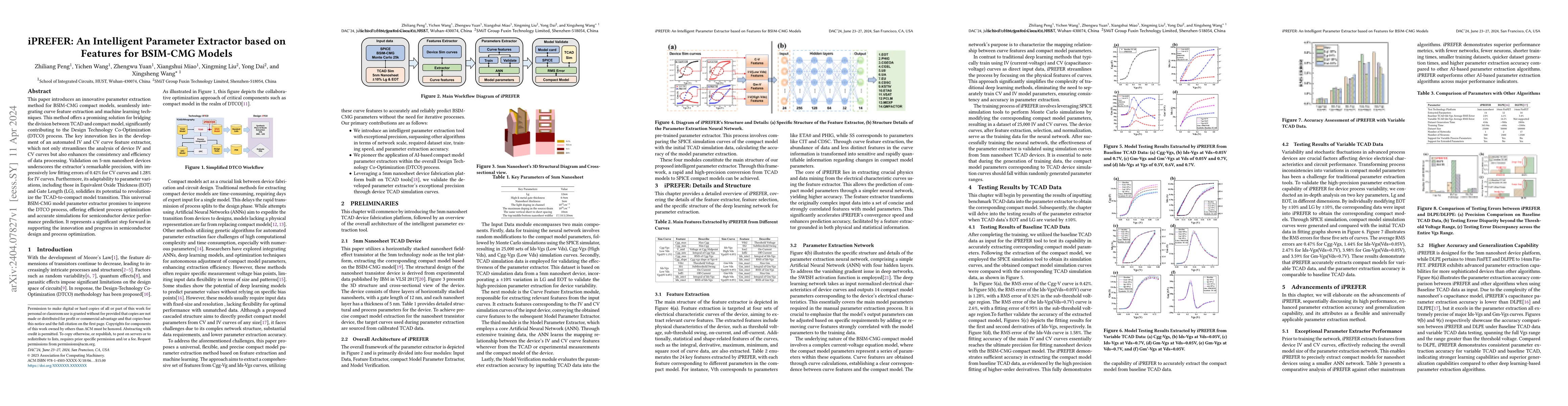 Thumbnail for iPREFER: An Intelligent Parameter Extractor based on Features for
  BSIM-CMG Models