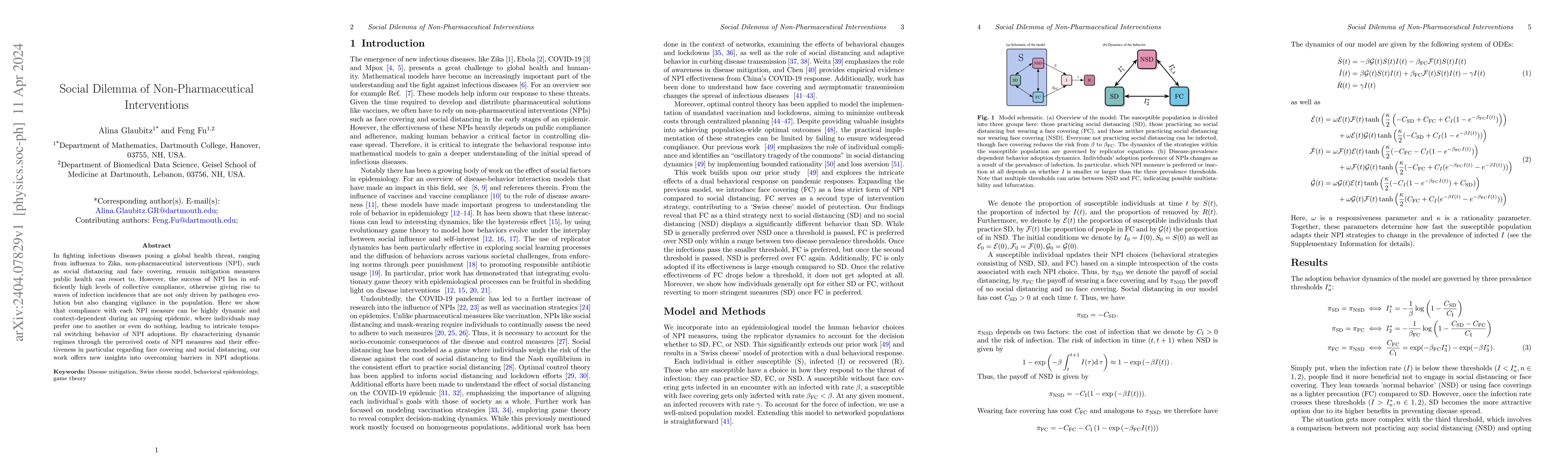 Thumbnail for Social Dilemma of Non-Pharmaceutical Interventions