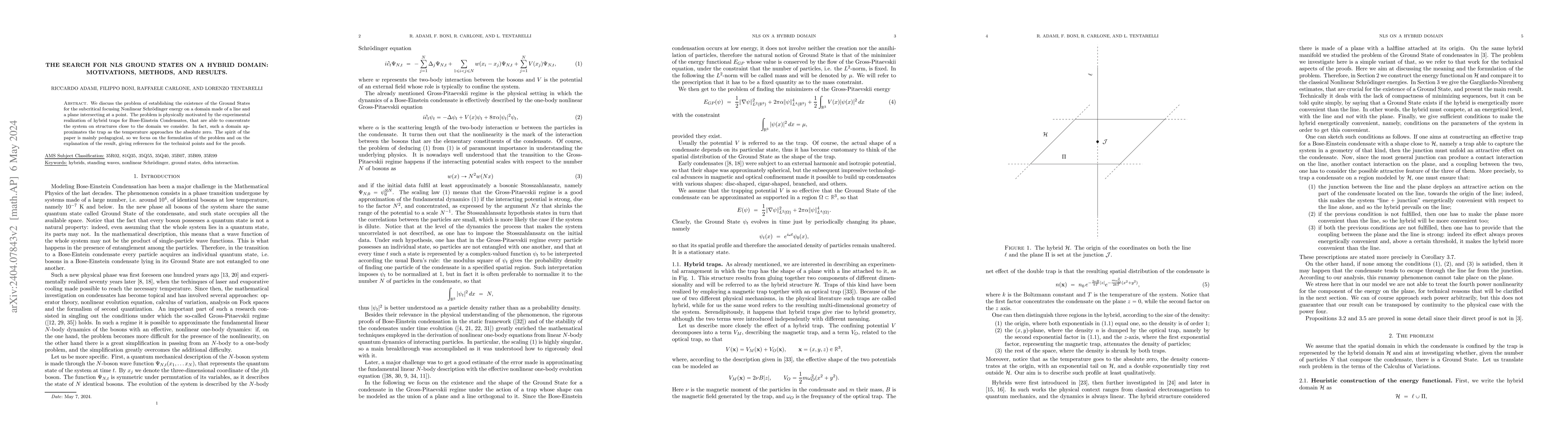 Thumbnail for The search for NLS ground states on a hybrid domain: Motivations,
  methods, and results