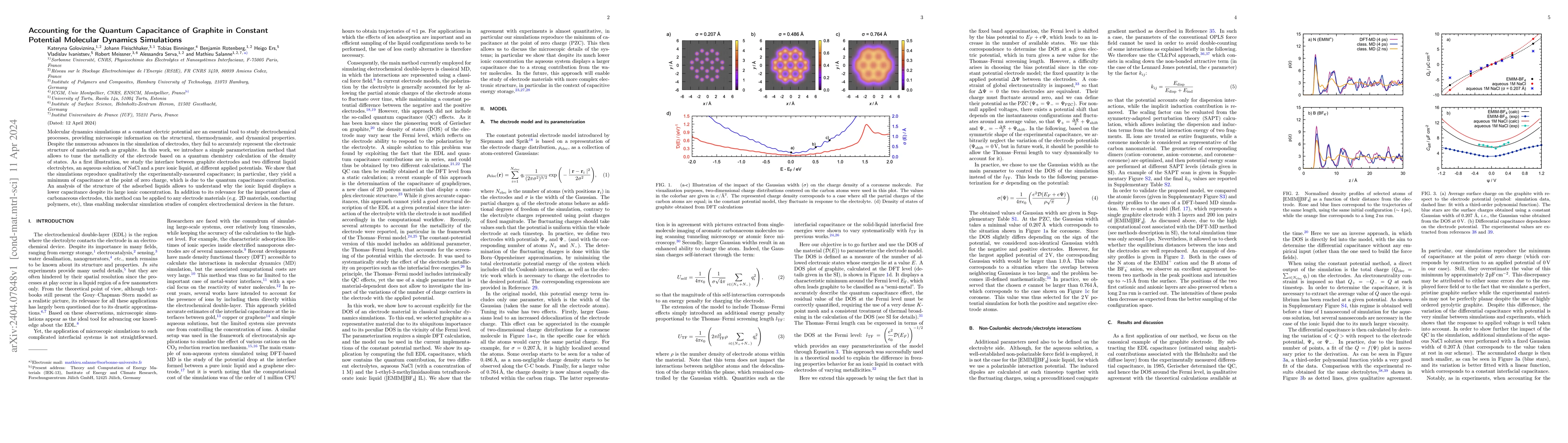 Thumbnail for Accounting for the Quantum Capacitance of Graphite in Constant Potential
  Molecular Dynamics Simulations
