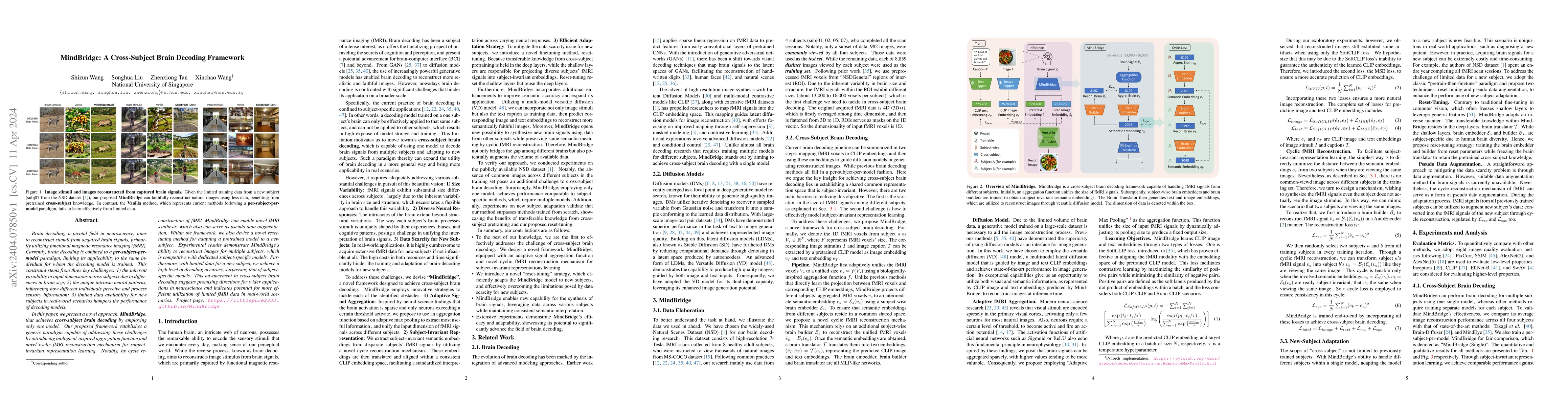 Thumbnail for MindBridge: A Cross-Subject Brain Decoding Framework