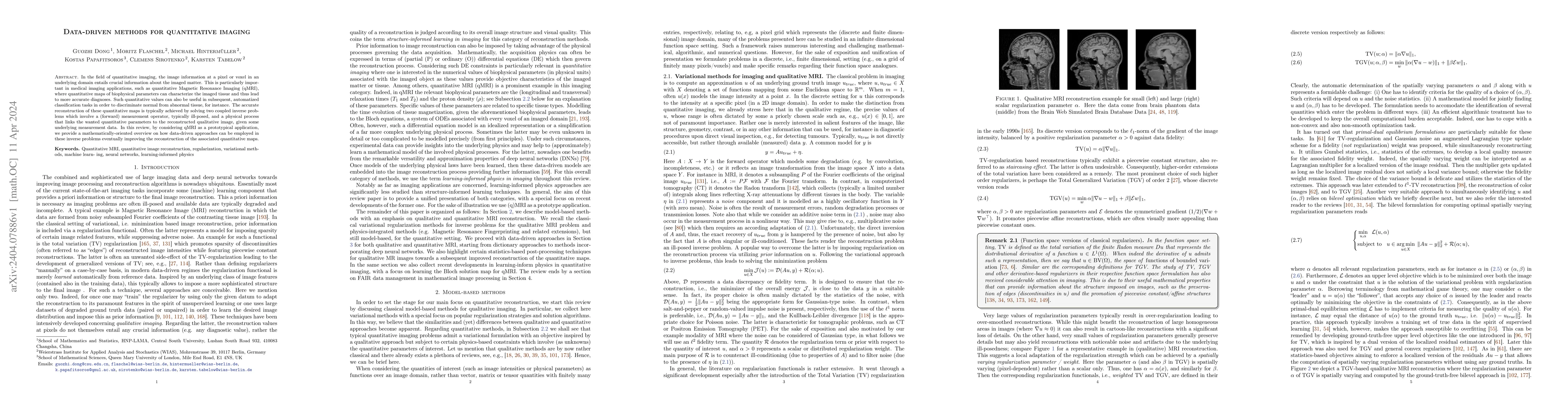 Thumbnail for Data-driven methods for quantitative imaging